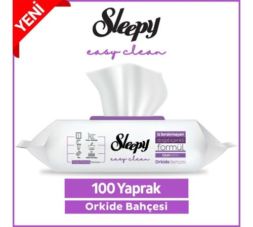 Sleepy Yüzey Temizlik Havlusu 100 Adet Orkide