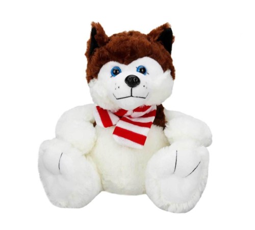 Sunman Oturan Husky Atkılı Peluş Köpek 30 cm Sunman Oturan Husky Atkılı Peluş Köpek 30 cm