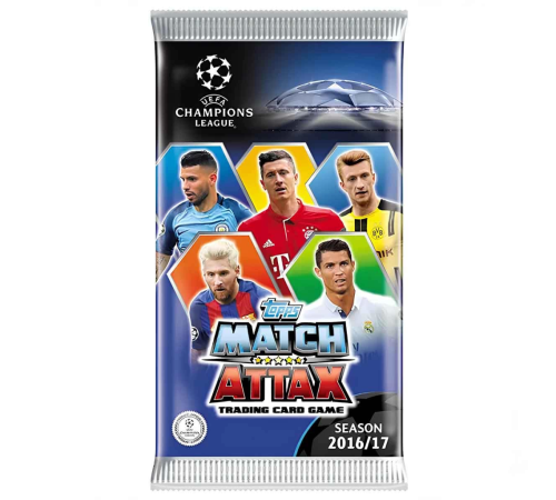 UEFA Şampiyonlar Ligi 16/17 Match Attax Futbolcu Kartları - 6'lı Paket