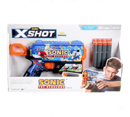 X-Shot Skins Sonic Dart Fırlatıcı 8 Dartlı X-Shot Skins Sonic Dart Fırlatıcı 8 Dartlı