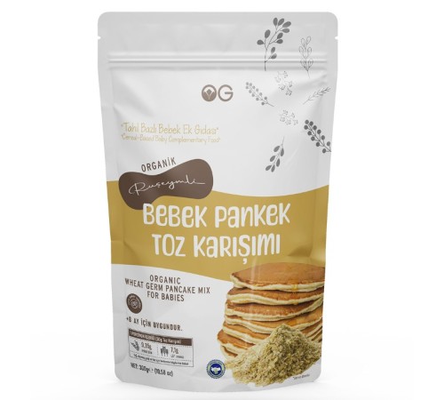 OG Natural Organik Ruşeymli Bebek Pankek Toz Karışımı 300 Gr OG Natural Organik Ruşeymli Bebek Pankek Toz Karışımı 300 Gr