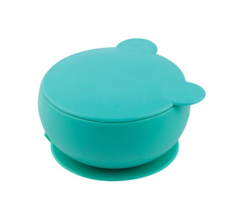OiOi Blw I Silikon Beslenme Seti 3'Lü (Kaseli) Aqua Green