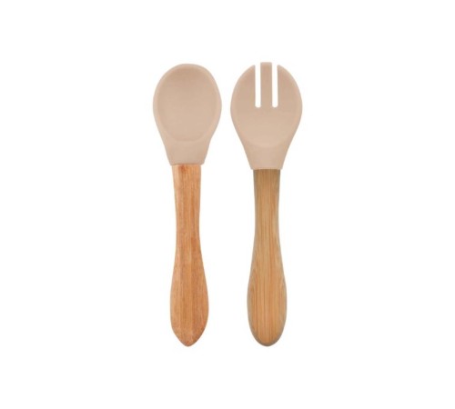 Mama Kaşığı ve Çatal Seti Bubble Beige Mama Kaşığı ve Çatal Seti Bubble Beige