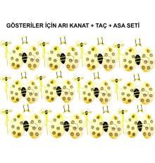 Okul Gösterileri için 12&#39;li Arı Kanadı Seti - Etkinlik Kanatları