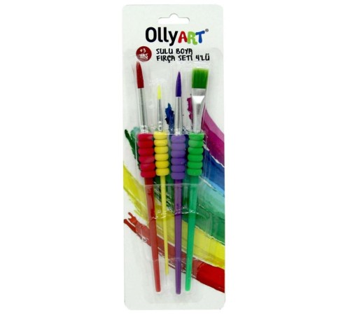 Ollyart Sulu Boya Fırça Seti 4'lü Ollyart Sulu Boya Fırça Seti 4'lü