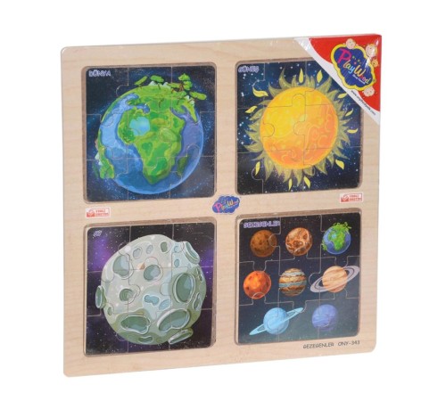 ONY-343/344/345/346 Ahşap Eğitici 4'lü Puzzle -Onyıl ONY-343/344/345/346 Ahşap Eğitici 4'lü Puzzle -Onyıl