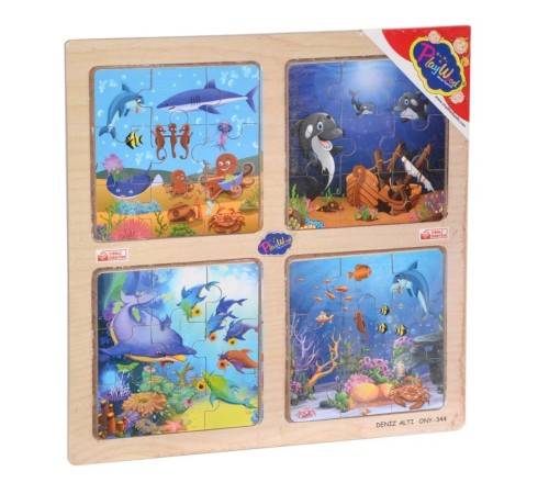 ONY-343/344/345/346 Ahşap Eğitici 4'lü Puzzle -Onyıl ONY-343/344/345/346 Ahşap Eğitici 4'lü Puzzle -Onyıl
