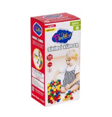 ONY-359 Ahşap Sihirli Küpler 100 Parça -Onyıl Oyuncak