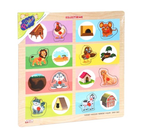 ONY-363-364 Ahşap Tutmalı Eşleştirme Hangi Hayvan Nerede Yaşar -Onyıl ONY-363-364 Ahşap Tutmalı Eşleştirme Hangi Hayvan Nerede Yaşar -Onyıl