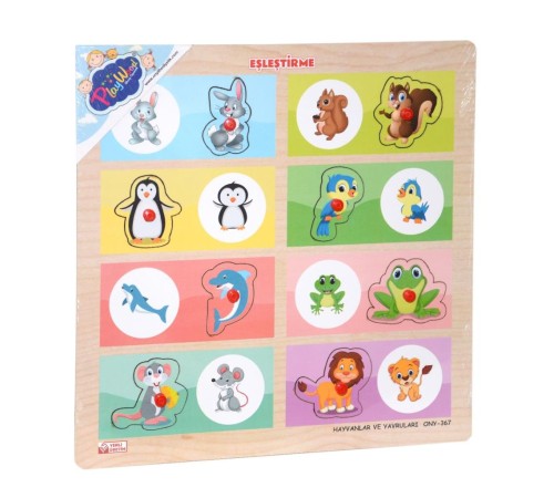 ONY-366-367 Ahşap Tutmalı Eşleştirme -Hayvanlar ve Yavruları ONY-366-367 Ahşap Tutmalı Eşleştirme -Hayvanlar ve Yavruları