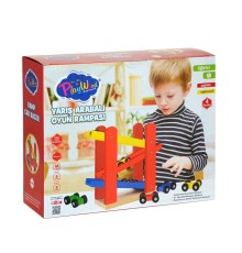 ONY-382 PlayWood  Ahşap Yarış Arabalı Oyun Rampası-Onyıl