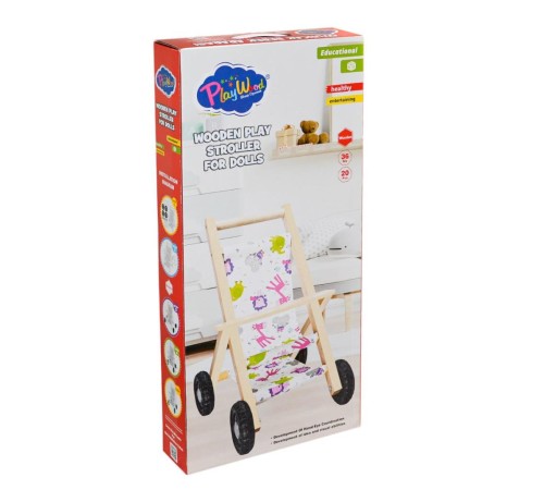 ONY-386 Ahşap Oyuncak Bebek Arabası -Onyıl ONY-386 Ahşap Oyuncak Bebek Arabası -Onyıl