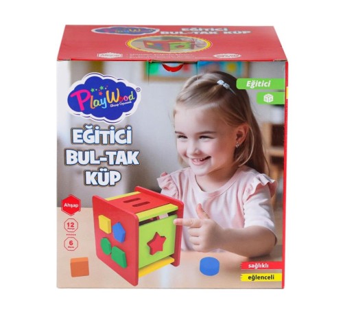 ONY-411 Ahşap Eğitici Bultak Küp -Onyıl Oyuncak ONY-411 Ahşap Eğitici Bultak Küp -Onyıl Oyuncak