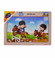 ONY-85-86-87-88 Ahşap Eğitici Puzzle Sporlar -Onyıl