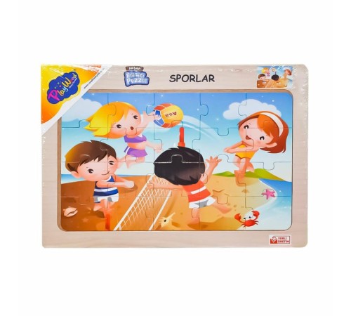 ONY-85-86-87-88 Ahşap Eğitici Puzzle Sporlar -Onyıl