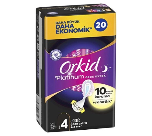 Orkid Ultra Platinum Gece Extra Ped 20'Li Orkid Ultra Platinum Gece Extra Ped 20'Li