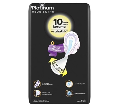 Orkid Ultra Platinum Gece Extra Ped 20'Li Orkid Ultra Platinum Gece Extra Ped 20'Li