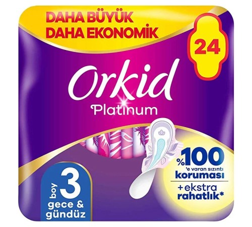Orkid Ultra Platinum Gece Ped 24'Lü
