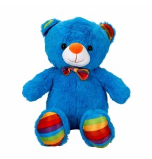 Oturan Kurdeleli Renkli Peluş Ayı 30 cm
