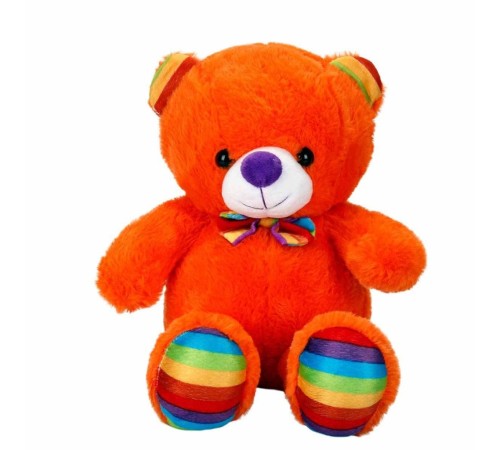 Oturan Kurdeleli Renkli Peluş Ayı 30 cm