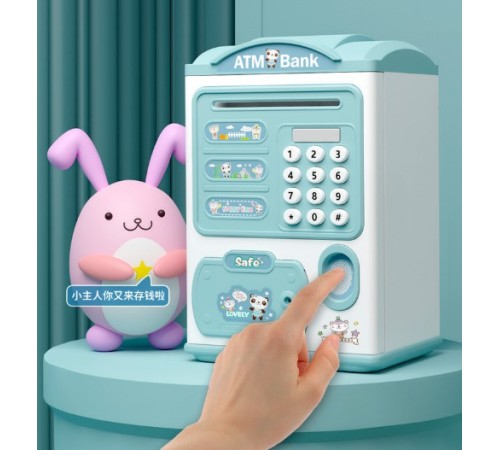 Parmak İzi Okumalı Elektronik Şifreli Otomatik Kağıt Para Alan ATM Kumbara