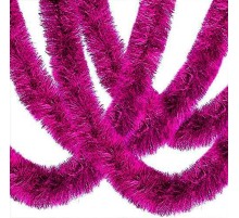 Parti İçin Mega Kalın Sim Süs 2 Metre Uzunluk 10 cm Genişlik Fuşya İthal