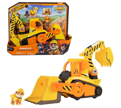 Paw Patrol Deluxe Bulldozer Aracı ve Rubble Figür Paw Patrol Deluxe Bulldozer Aracı ve Rubble Figür