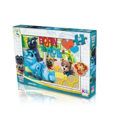 PDP709 Puppy Dog Pals 50 Parça Çocuk Puzzle -KS Puzzle