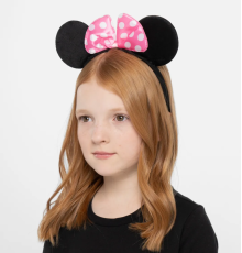Pembe Fiyonklu Minnie Mouse Tacı Mini Kulak