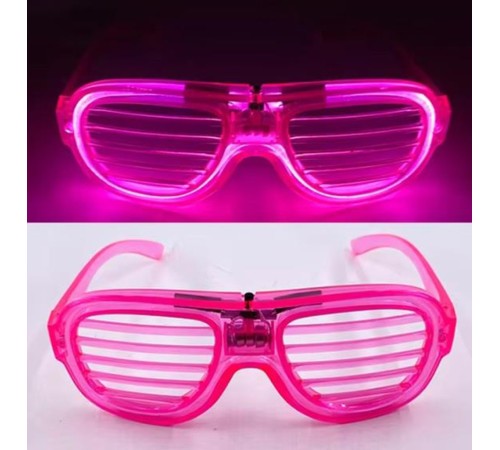 Pembe Led Işıklı Parti Gözlüğü - Neon Glow Şerit Gözlük 3 Modlu Pembe Led Işıklı Parti Gözlüğü - Neon Glow Şerit Gözlük 3 Modlu
