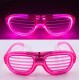 Pembe Led Işıklı Parti Gözlüğü - Neon Glow Şerit Gözlük 3 Modlu