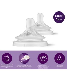 Avent Doğal Tepkili Natural Response 2'Li Biberon Emziği No:3 1+ Ay