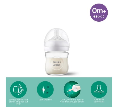 Philips Avent Doğal Tepkili Natural Response Cam Biberon 120 ml 0+ Ay Philips Avent Doğal Tepkili Natural Response Cam Biberon 120 ml 0+ Ay