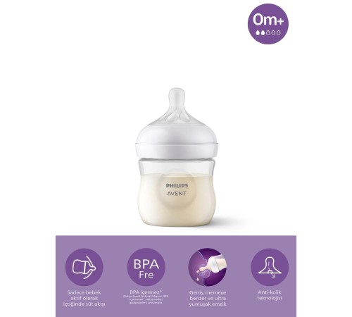 Philips Avent Doğal Tepkili Natural Response PP Biberon 125 ml 0+ Ay Philips Avent Doğal Tepkili Natural Response PP Biberon 125 ml 0+ Ay