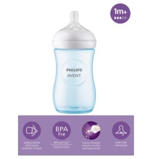 Avent Doğal Tepkili Natural Response PP Biberon 260ml 1+ Ay Mavi