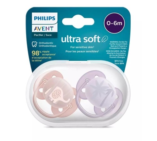 Philips Avent Ultra Yumuşak Emzik 0-6 Ay Kız Philips Avent Ultra Yumuşak Emzik 0-6 Ay Kız