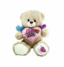PJH2322 Peluş Kalpli Ayı 30 cm