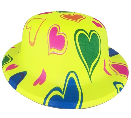 Plastik Neon Desenli UV Işık Parti Şapkası Sarı 1 Adet Plastik Neon Desenli UV Işık Parti Şapkası Sarı 1 Adet
