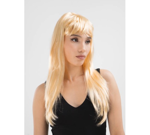 Platin Altın Dore Renk Uzun Düz Parti Peruğu