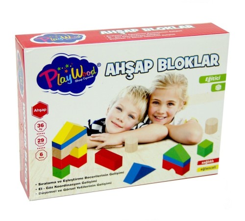 PlayWood 29 Parça Ahşap Bloklar PlayWood 29 Parça Ahşap Bloklar