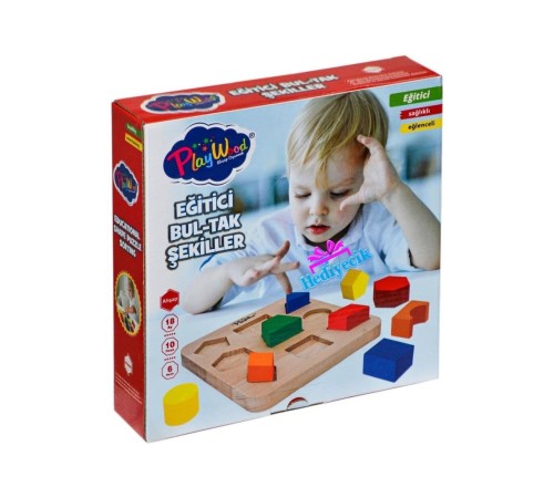 PlayWood Ahşap Eğitici Bul Tak Şekiller-389 PlayWood Ahşap Eğitici Bul Tak Şekiller-389
