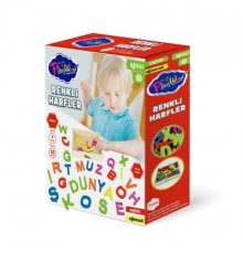 PlayWood Ahşap Kasalı Renkli Harfler 33 Parça 402