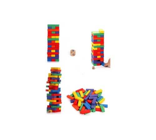 PlayWood Ahşap Kutulu Denge Oyunu Renkli 310 PlayWood Ahşap Kutulu Denge Oyunu Renkli 310