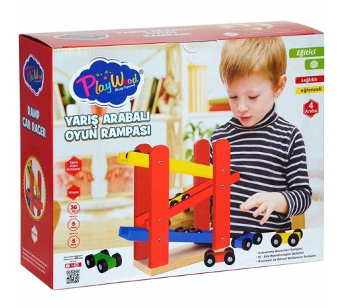 PlayWood Ahşap Otopark 5 Araba İlaveli 382 PlayWood Ahşap Otopark 5 Araba İlaveli 382