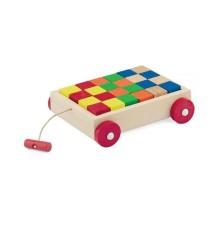 PlayWood Ahşap Renkli Küp Bloklu Araba 312