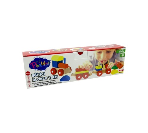 PlayWood Eğitici Ahşap Bloklu Bultak Tren 351 PlayWood Eğitici Ahşap Bloklu Bultak Tren 351