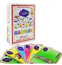 PlayWood Eğitici Resimli Bilgi Kartları Harfler 26