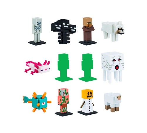 PMI MC2080 Minecraft 3D Figür Toppeez 
12li Delüks Set