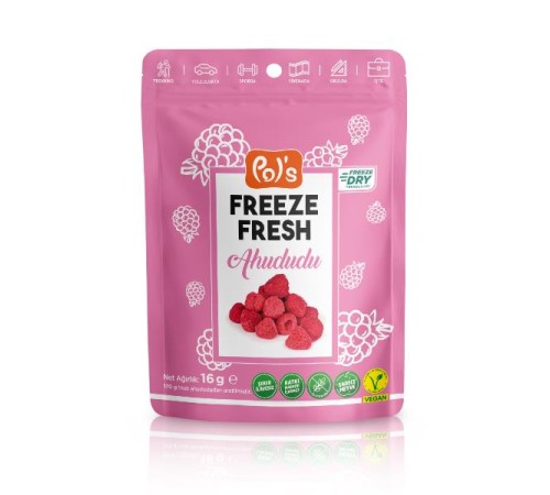 Pol’s Freeze Fresh Dondurularak Kurutulmuş Ahududu 16 g Pol’s Freeze Fresh Dondurularak Kurutulmuş Ahududu 16 g