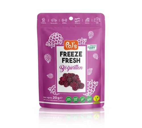 Pol’s Freeze Fresh Dondurularak Kurutulmuş Böğürtlen 20 g Pol’s Freeze Fresh Dondurularak Kurutulmuş Böğürtlen 20 g